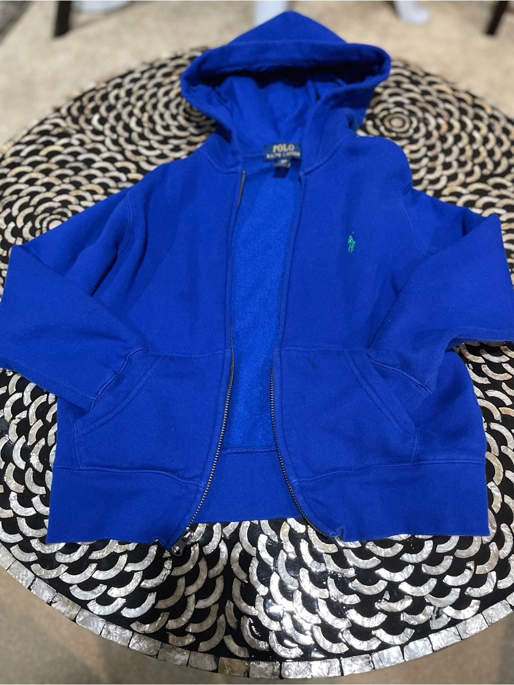 Polo by Ralph Lauren Kids Bright Blue Fleece Full-Zip Hoodie